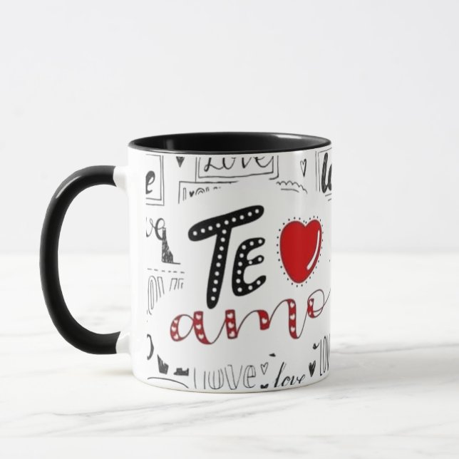 Mug Taza para café personalizada con foto de pareja (Gauche)