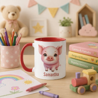 Mug Taza para niños personalizada con diseño de animal