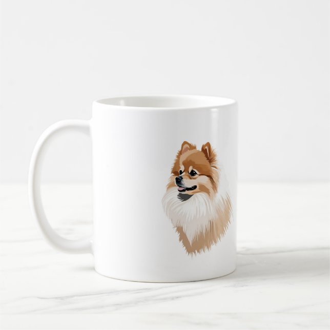 Mug Taza perro pomerania (Gauche)