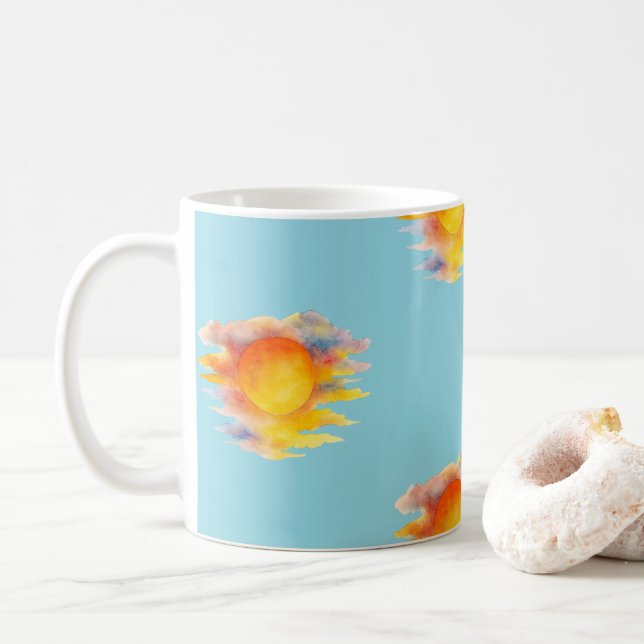 Mug Taza playera Sol con colores  (Avec donut)