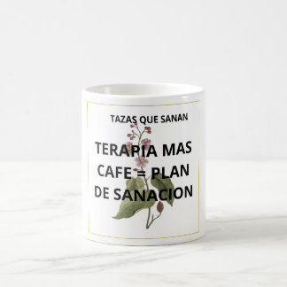 Mug Taza Terapia y Café Plan de Sanación Emocional