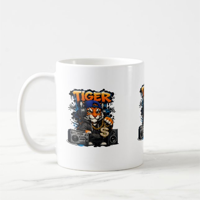 Mug Taza Tiger Hip Hop Style (Gauche)