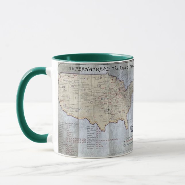 Mug Tazza Supernatural The Road So Far (Gauche)