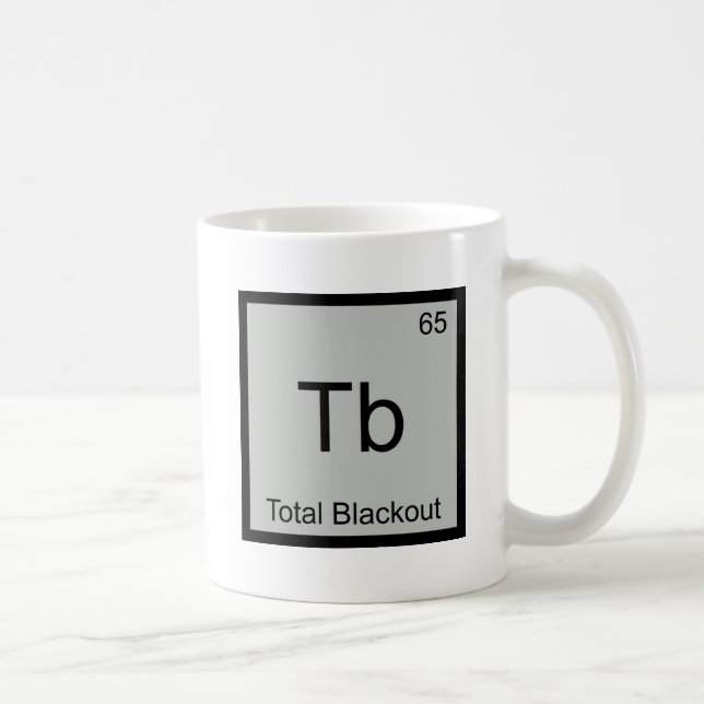 Mug Tb - Total Blackout Symbole d'élément de chimie dr (Droite)