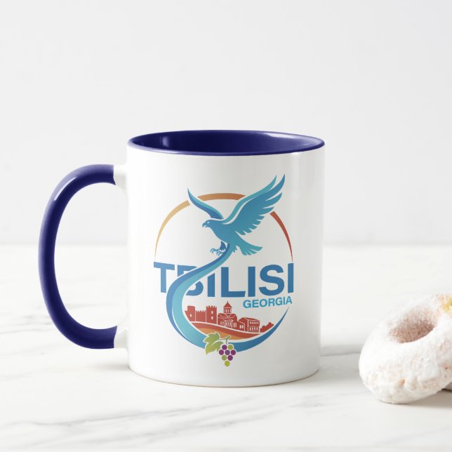 Mug Tbilissi Géorgie Europe orientale (Avec donut)