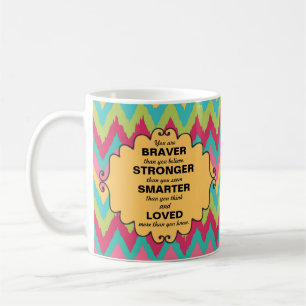 Mug Tchèque coloré rose sarcelle vert jaune Encourage