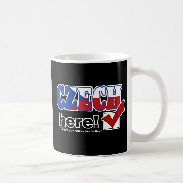 Mug Tchèque ici (foncé) (Droite)
