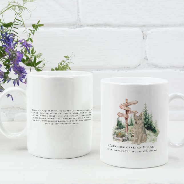 Mug Tchèque Vlcak Aquarelle Chien | Race Rare (Créateur téléchargé)