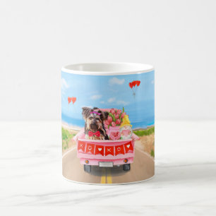 Mug Tchiens de Yorkshire pour la Saint-Valentin Camion