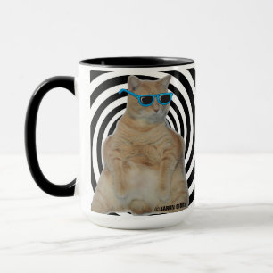 Mug TCHILLER Gros Chat Manx avec Lunettes de Soleil Ca