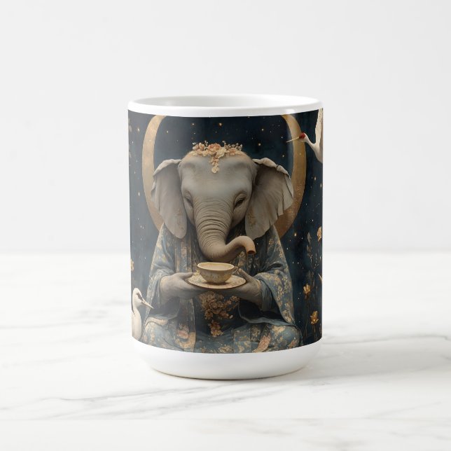 Mug Tea Party mystique d'éléphants sous la lune de cro (Centre)