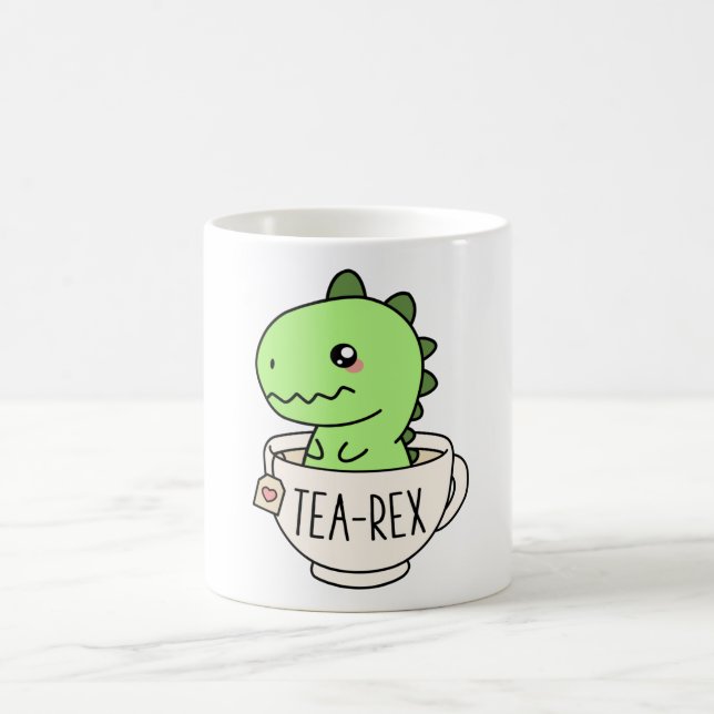 Mug Tea-Rex Cute T-Rex Dinosaur Kawaii Amusant Dino Pu (Centre)