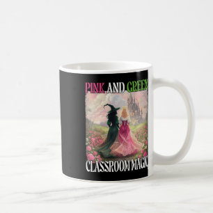 Mug Teache d'Halloween rose et vert Clroom magique sor