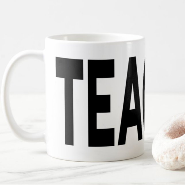 Mug TEACHER Typography Educator Appreciation Gift (Créateur téléchargé)
