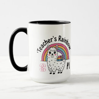 Mug "Teacher's Rainbow" - Cute Llama, Livres & Plu