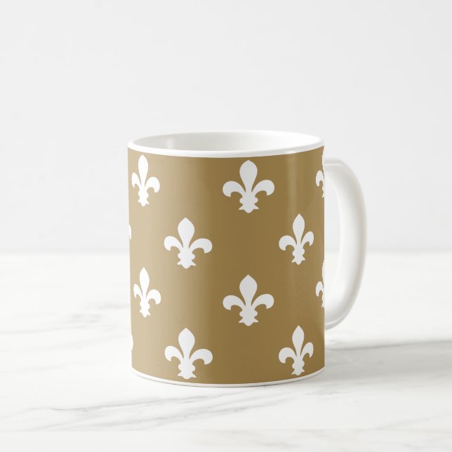 Mug Teak Neutral Fleur de Lys (Devant droit)