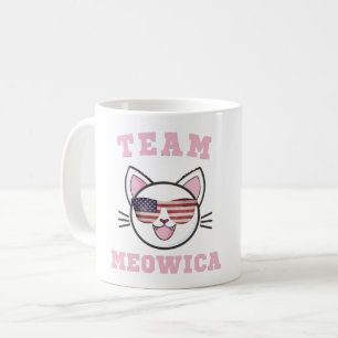 MUG TEAM MEOWICA AMUSANT AMOUREUX DES CHATS AMÉRICAIN
