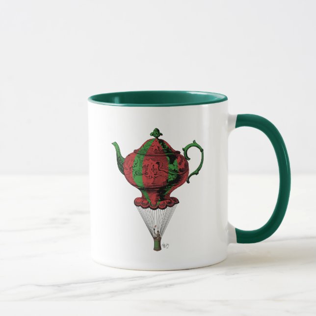 Mug Teapot volant 2 rouge et vert (Droite)