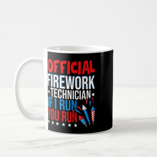 Mug Technicien de feux d'artifice officiel Jour de l'I (Gauche)