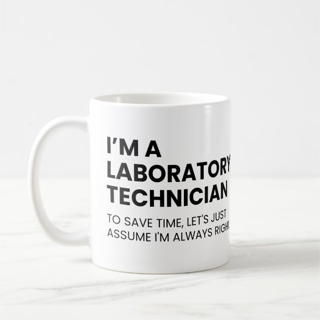 Mug Technicien de laboratoire Citation drôle de scient (Gauche)