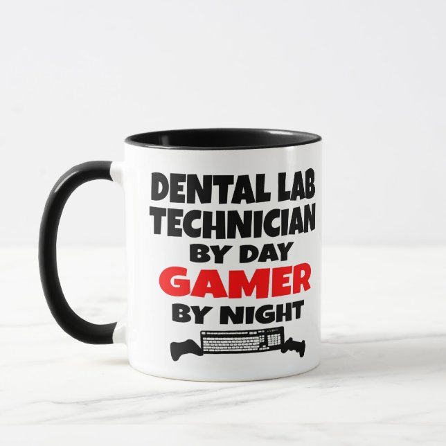 Mug Technicien de laboratoire dentaire Gamer (Gauche)