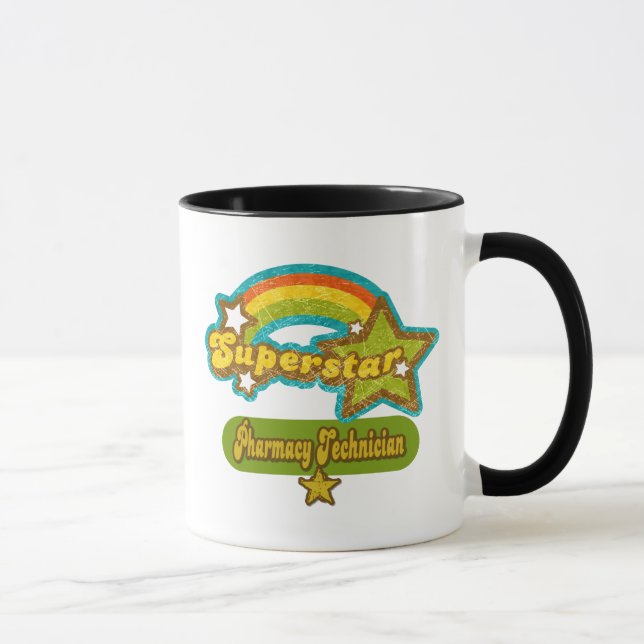 Mug Technicien de pharmacie de superstar (Droite)