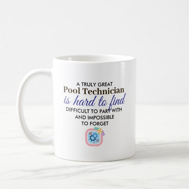 Mug Technicien de Piscine Exceptionnel Cadeau Personna (Gauche)