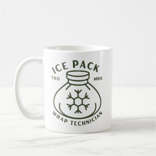 Mug technicien d'emballage de poche de glace