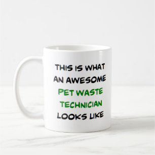 Mug technicien des déchets d'animaux domestiques, géni