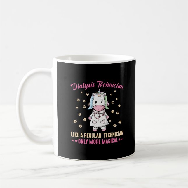 Mug Technicien en dialyse Infirmière de licorne Néphro (Gauche)
