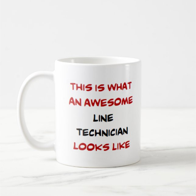 Mug technicien en ligne, génial (Gauche)