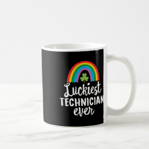 Mug Technicien le plus chanceux Shamrocks de la Saint-