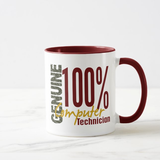 Mug Technicien véritable d'ordinateur (Droite)