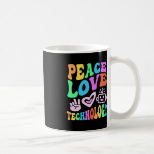 Mug TECHNOLOGIE D'AMOUR DE PAIX vintage Retro Informat