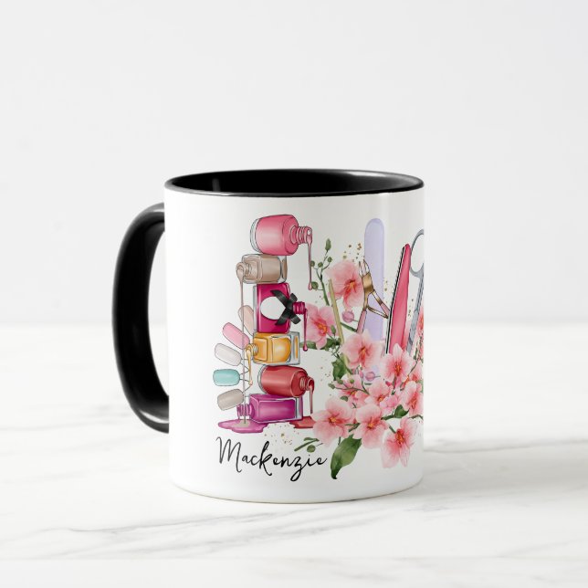 Mug Technologie de manucure personnalisée (Devant gauche)