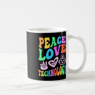 Mug Technologie vintage Peace Love Retro Computer Teac