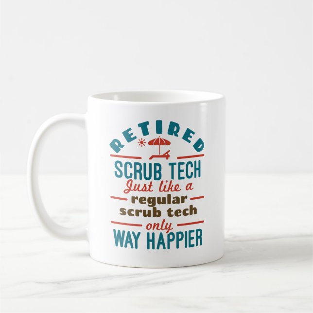 Mug Technologue Chirurgiste retraité Happier (Gauche)