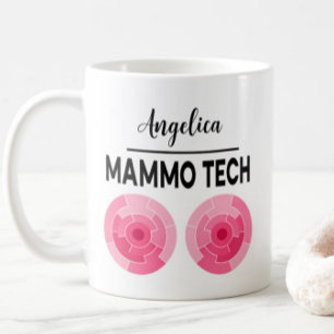 Mug Technologue en mammographie personnalisée Nom Tech
