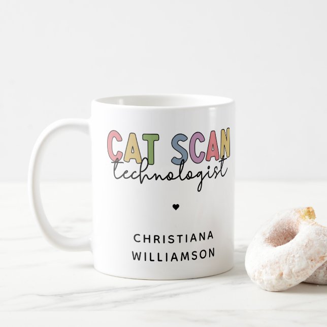 Mug Technologue en numérisation CAT personnalisée Cade (Avec donut)