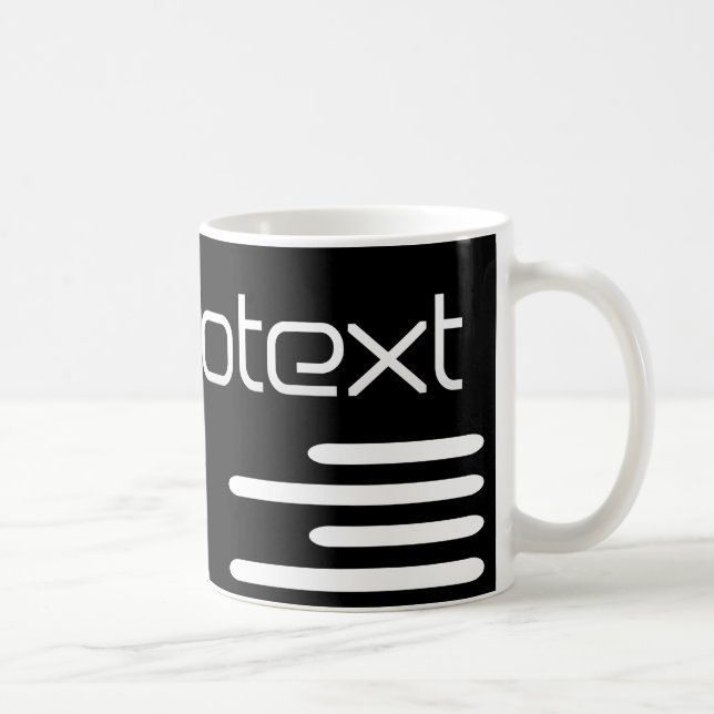 Mug Technotexte Cool Techno Texte Noir (Droite)