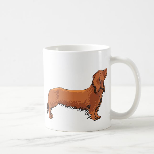 Mug Teckel aux cheveux longs (Droite)