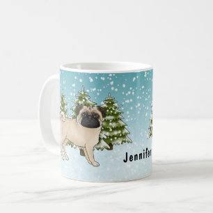 Mug Teckel Fauve Mignon Chien de Dessin Animé Forêt de