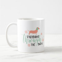 Teckel par Noël de neige