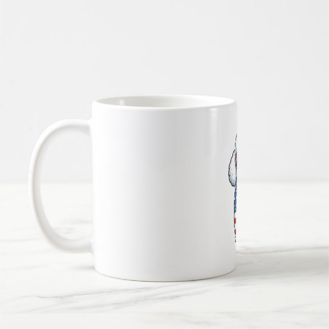 Mug Tecktonik Poodle avec Lunettes de Soleil Design Ve (Gauche)