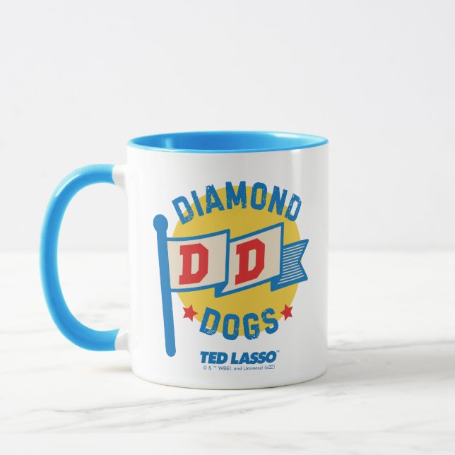 Mug Ted Lasso | Diamond Chiens Pennant Graphisme (Gauche)