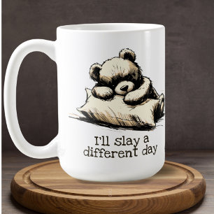 Mug Teddy Bear Hugh Coussin Brown Self Care Rest