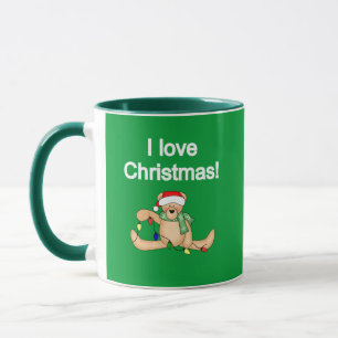 Mug Teddy Bear I Love Tshirts et cadeaux de Noël