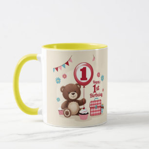 Mug Teddy Bear Pique-nique Joyeux 1er Anniversaire Pla