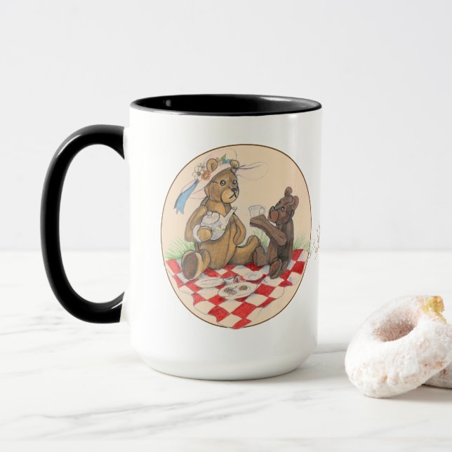 Mug Teddy Bear Pique-nique Musique (Avec donut)
