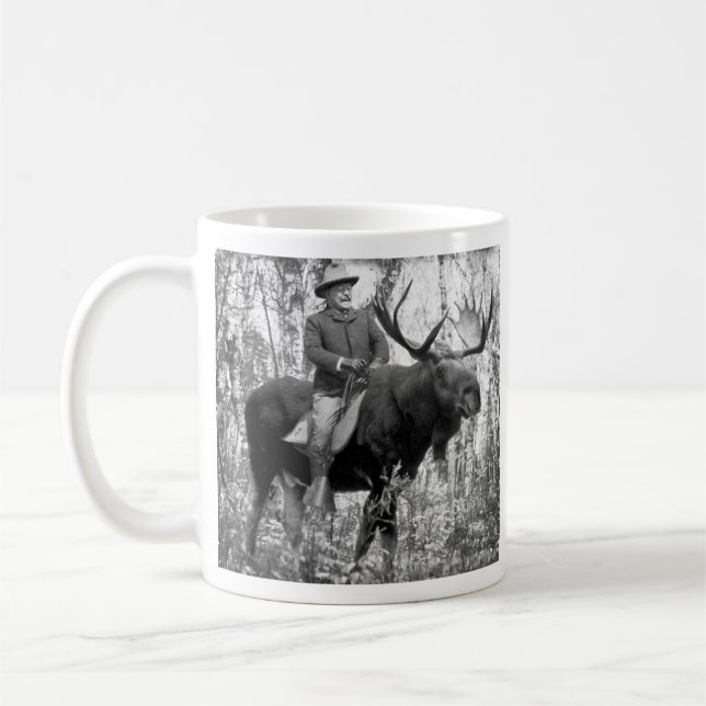 Mug Teddy Roosevelt montant un orignal de Taureau (Gauche)